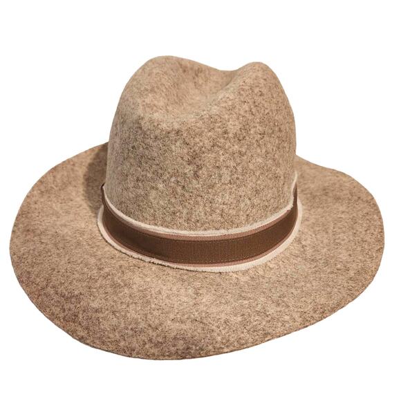 New Hatattack Hat for India Hicks 100% Wool Soft Brown w/Grosgrain Ribbon Trim main image 5